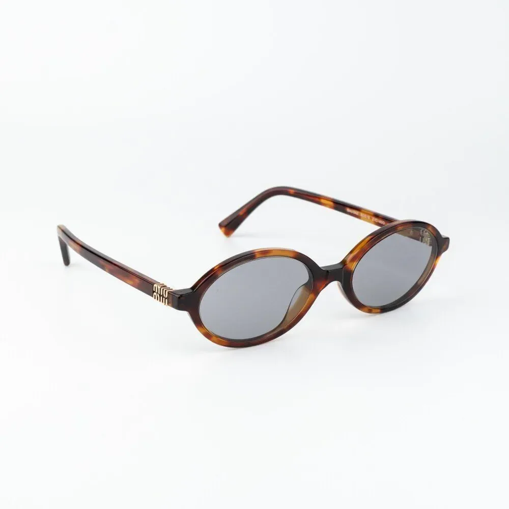Miu Miu REGARD Women Sunglasses Havana Mahogany Grey MU04ZS 21C40O NEW AUTHENTIC